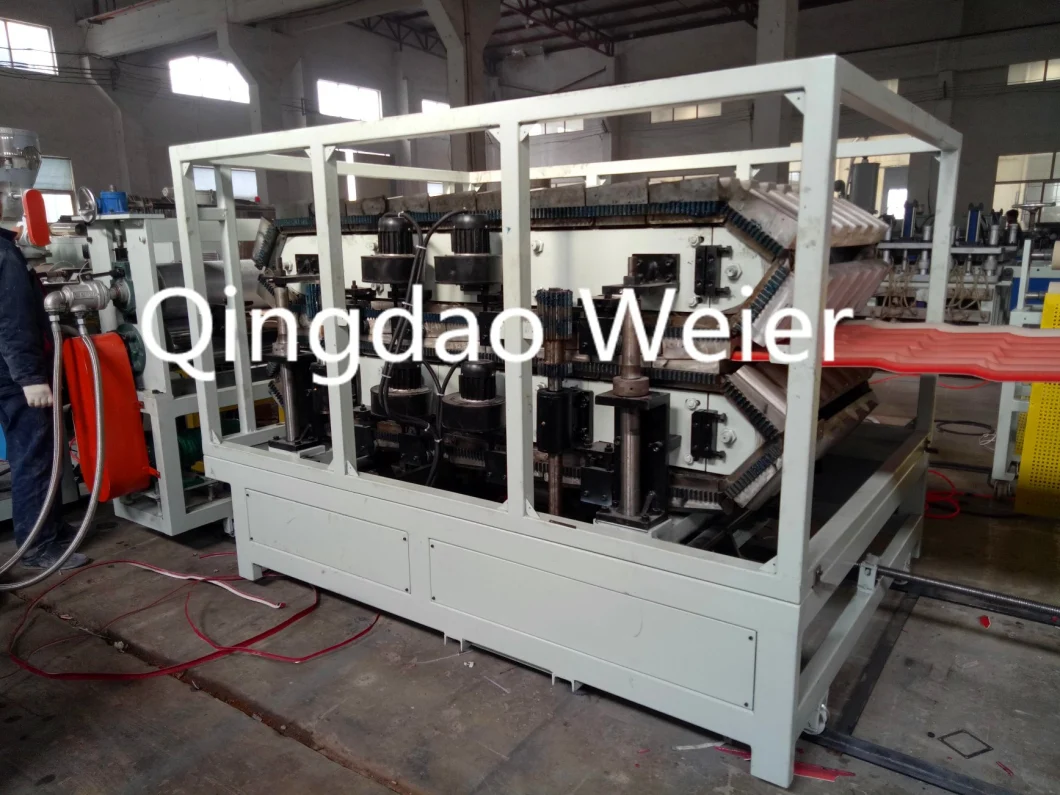 300kg/Hr Output of Plastic PVC Corrugated Roofing Sheet Making Machine