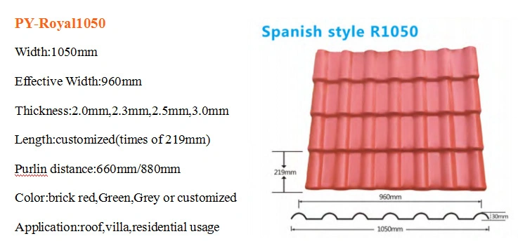 Bamboo Roof Tiles/Construction Materials Building/Spanish Red Color Roofing