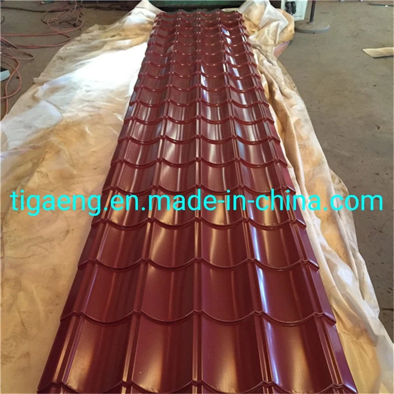 930/980/1050mm Width Step Tiles Colorful Steel Roofing Sheet