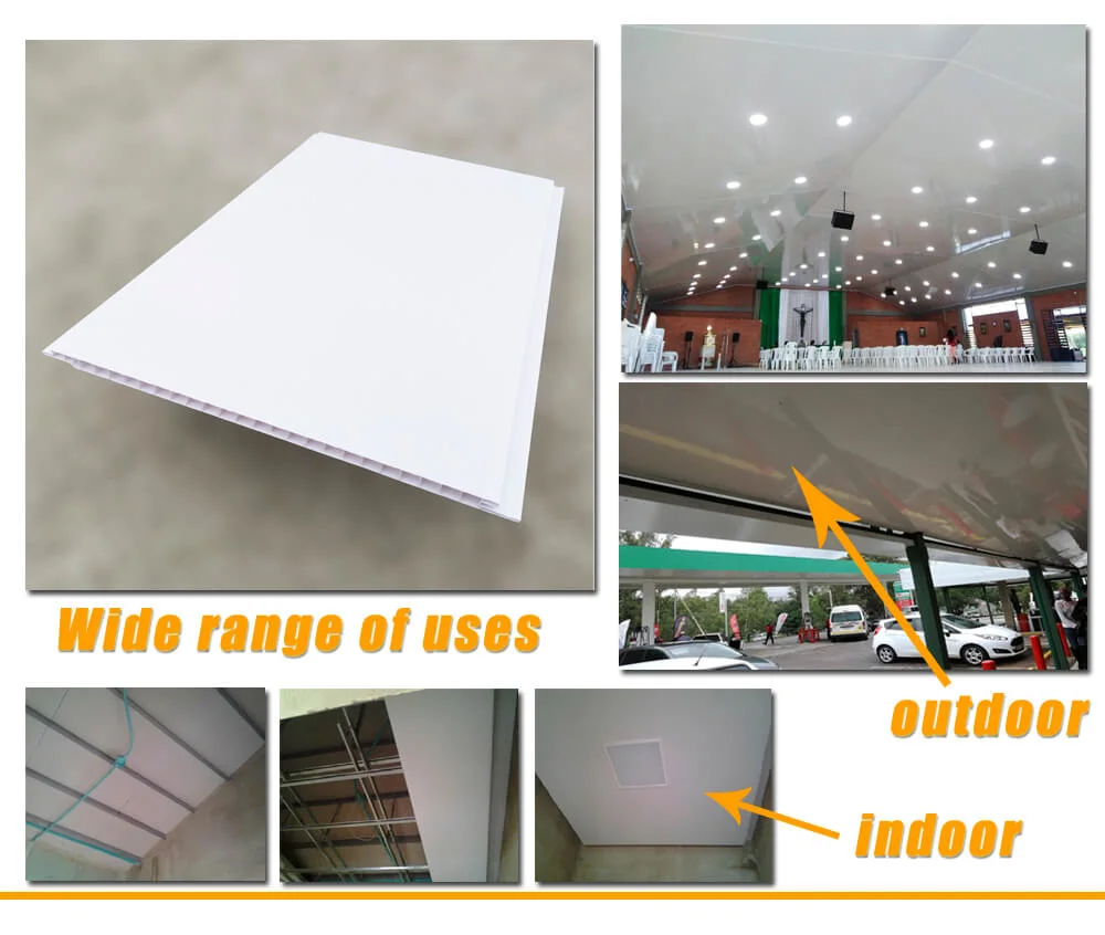 Wholesale 250mm Plastic Roofing Ceiling Sheet Laminated PVC Wall Panel Interior Decorative