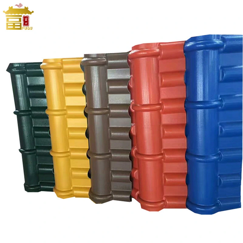 Corrosion Proof ASA Synthetic Resin Roof Tile Plastic Spanish Roof Tile Spanish PVC Roofing Tile