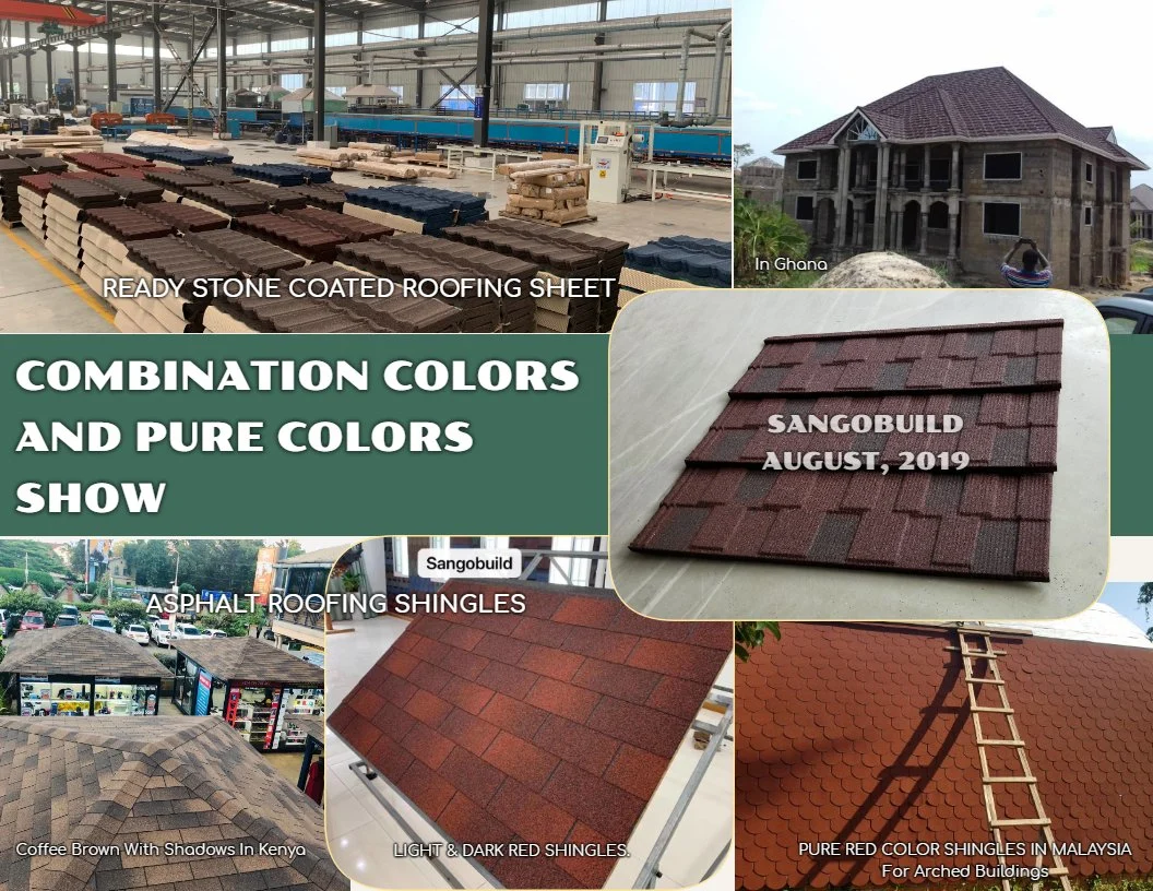 0.40-0.55mm Long Span Zinc Corrugated Roofing Sheet Stone Coated Step Tiles Roofing in Lagos Nigeria