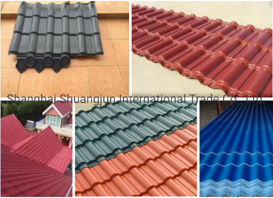 Plastic PVC PMMA ASA Coloured Glazed Roofing Ridge Tile Roof Sheet Extruder Production Line