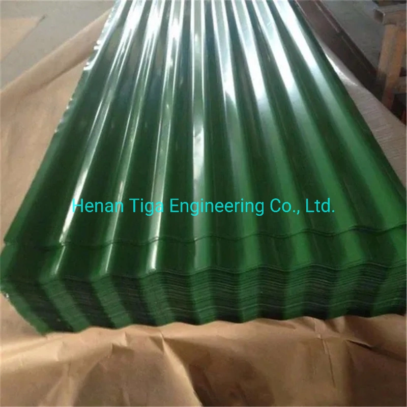 Embossed Corrugated Color Coated Galvanized Steel Sheeting PPGI Roof Tile