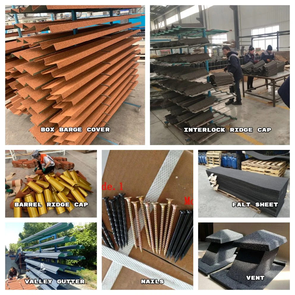 Africa Market Lightweight Stone Coated Steel Roofing Sheet Long Span Color Roof Tile