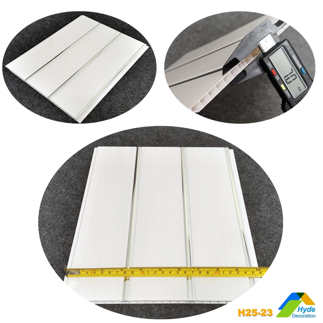 Sliver Line White Panel Board PVC Roof Sheet Tablilla Plastica PVC Ceiling Design
