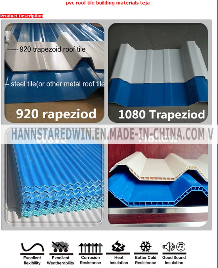 Heat Resistant Plastic Corrugated Roofing Sheets Types of Wall Panel Roofing Tile