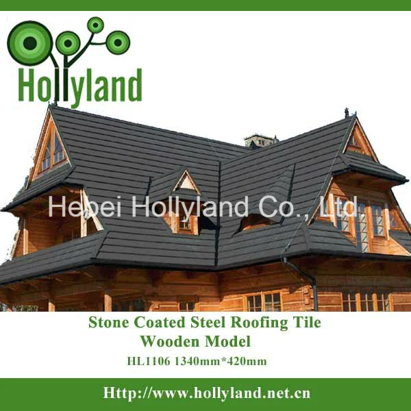 Wooden Type Stone Coated Corrugated Metal Roofing Sheet Tiles Colorful Stone Coated Metal Roofing Tiles