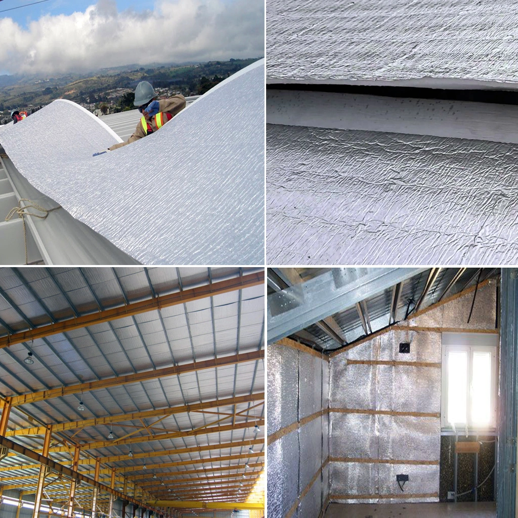 Fire Resistant Aluminum Foil Wall Heat Insulation Material Under Metal Roofing