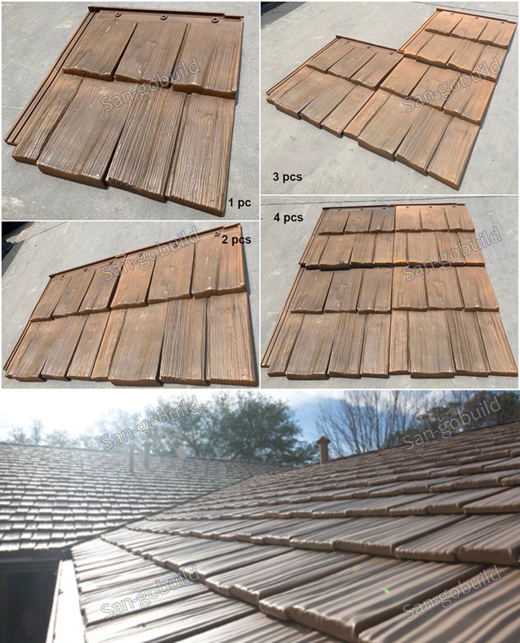 Easy Installing Building Material Plastic Roofing Sheet Type Clay Roof Tile Design Temple Rooftop