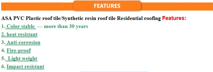 Bamboo Roof Tiles/Construction Materials Building/Spanish Red Color Roofing
