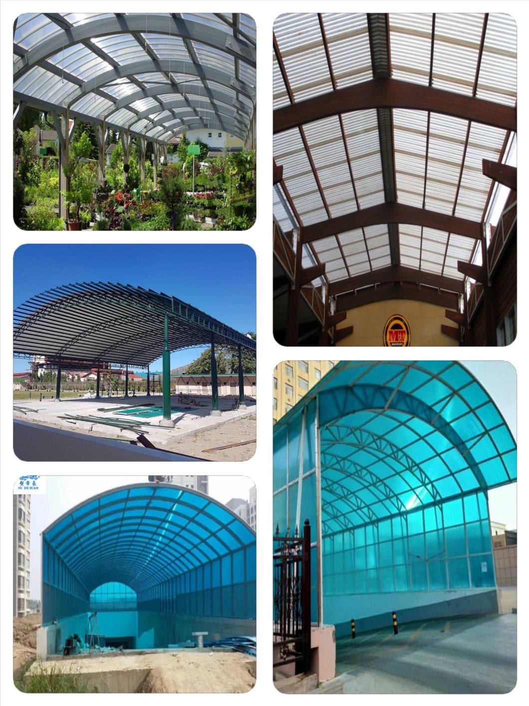China Twinwall Transparent Bayer Polycarbonate Sheet Clip Price Sunshade Roofing or Awning