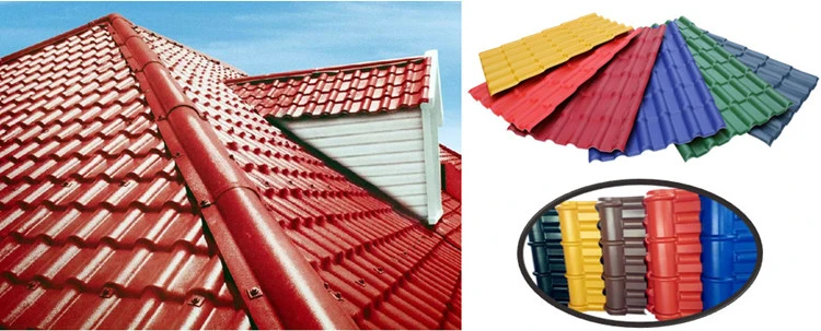 Chinese Economic ASA PVC Plastic Roof Tile for House Building Materials Corrugated Roof Sheet Colombia Apvc Spanish Roof Tile
