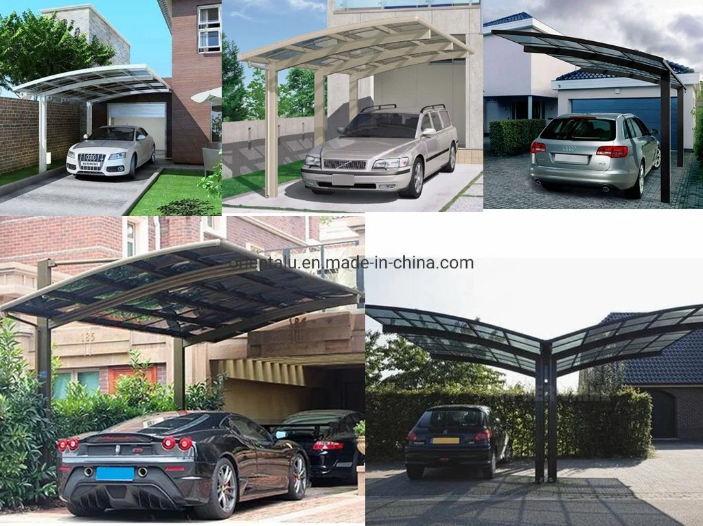 Polycarbonate Roof Sheet Metal Structure Cantilever Car Shed Shelter Shade Garage Parking Aluminum Carport Canopy