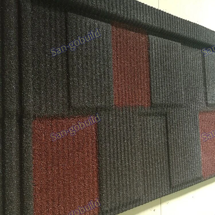 Sangobuild 50 Years Warranty Building Material Colorful Sand Roofing Sheets Stone Coated Metal Roof Tile