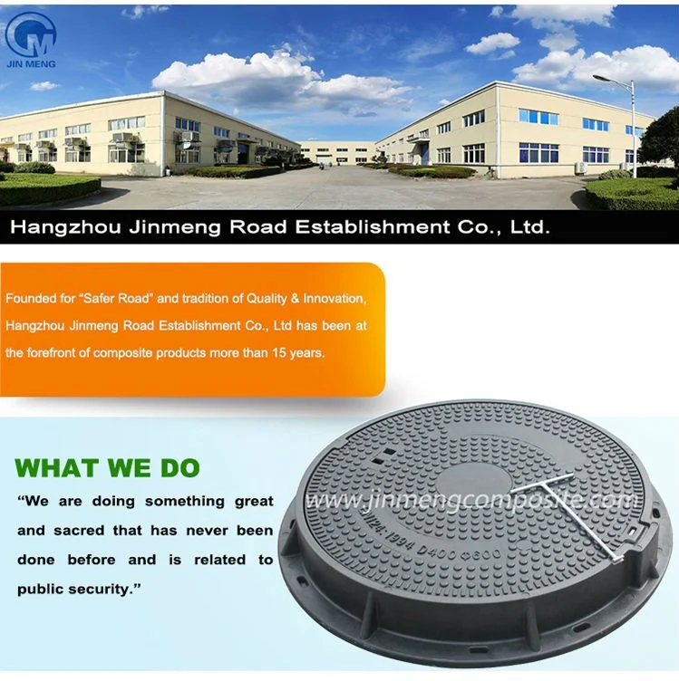 Anti-Corrosion Anti-Theft Sheet Plastic Moulded Round Manhole Cover with L Lock