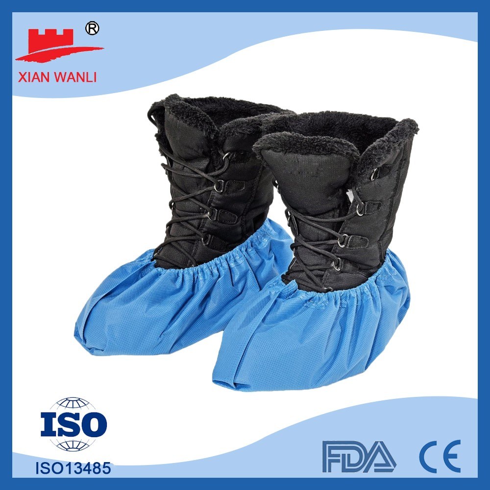 Disposable PE /PVC Plastic Boot Shoe Cover, Disposal Shoe Cover, Waterproof Boot Cover with PVC Sole