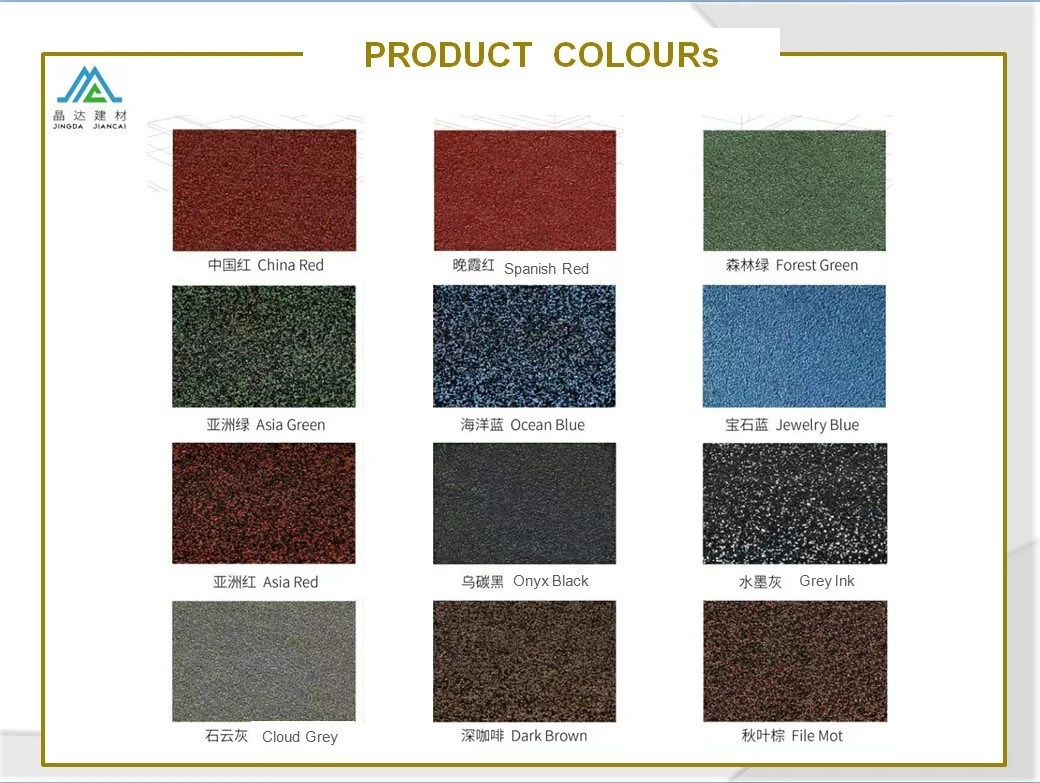 Types of Roof Covering Sheets European and American Standard Stone Coated Roof Tile