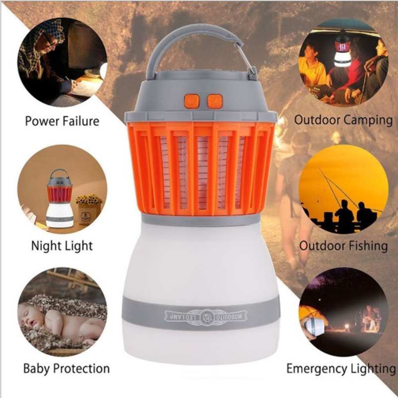 Multifunctional Portable USB Charging Outdoor Mosquito Killer Lamp Waterproof Mosquito Repeller Zapper Camping Night Light