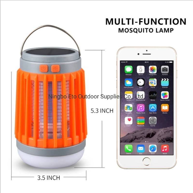 New LED Solar Mosquito Light UV Bug Mosquito Repellent Outdoor Camping Light Emergency Lamp