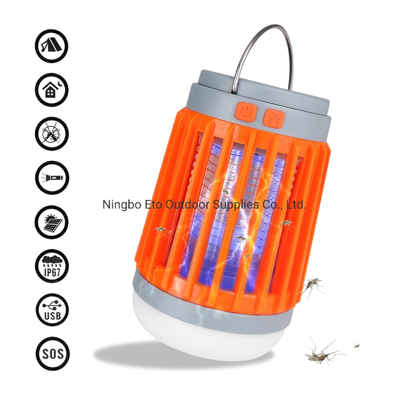 New LED Solar Mosquito Light UV Bug Mosquito Repellent Outdoor Camping Light Emergency Lamp