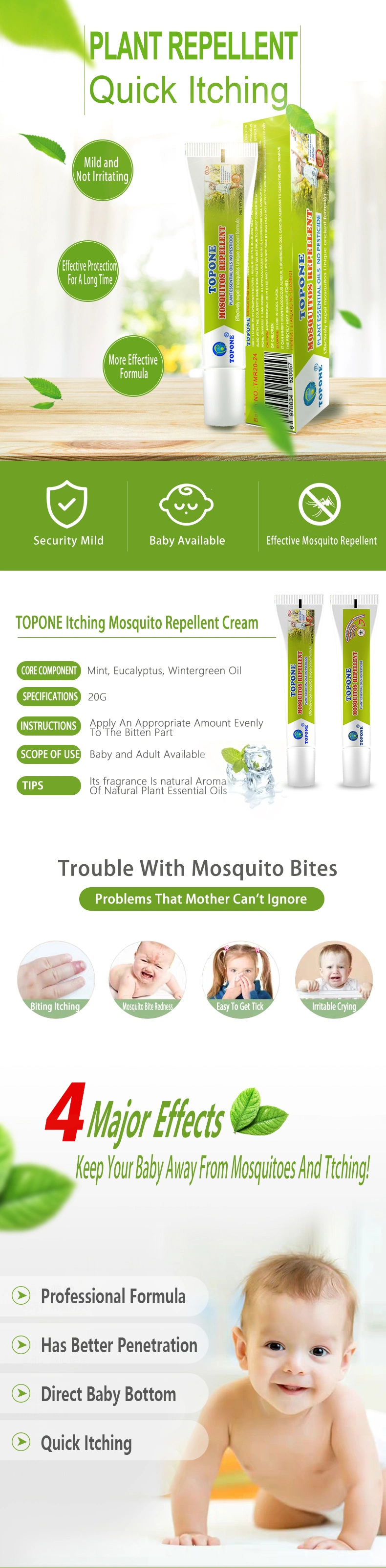 Hot Selling Best Insect Repellent Items for Children Outdoor Insect Products Anti Mosquito Repellent Cream