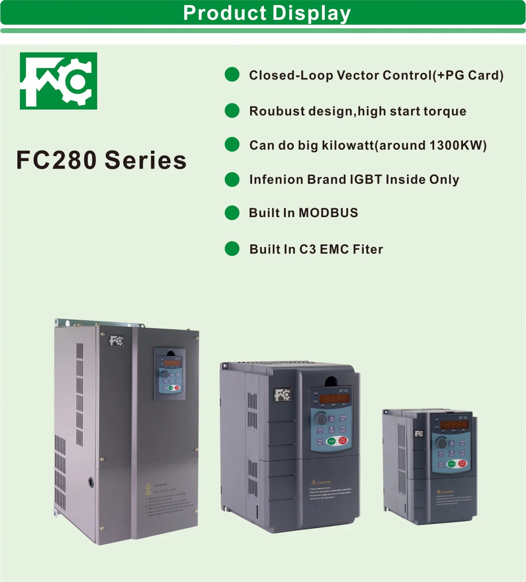 690V High Performance Vector Control Variable Frequency AC Drive Converter VSD VFD Frequency Inverter (FC280)