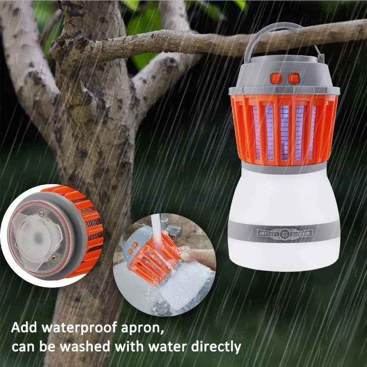 Outdoor Camping Light IP67 Waterproof Electronic Insect Mosquito Killer, USB Travel Light Mosquito Lamp