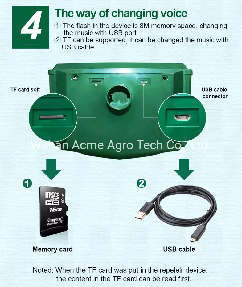Solar Ultrasonic Elephant Bird Bat Repeller for Garden