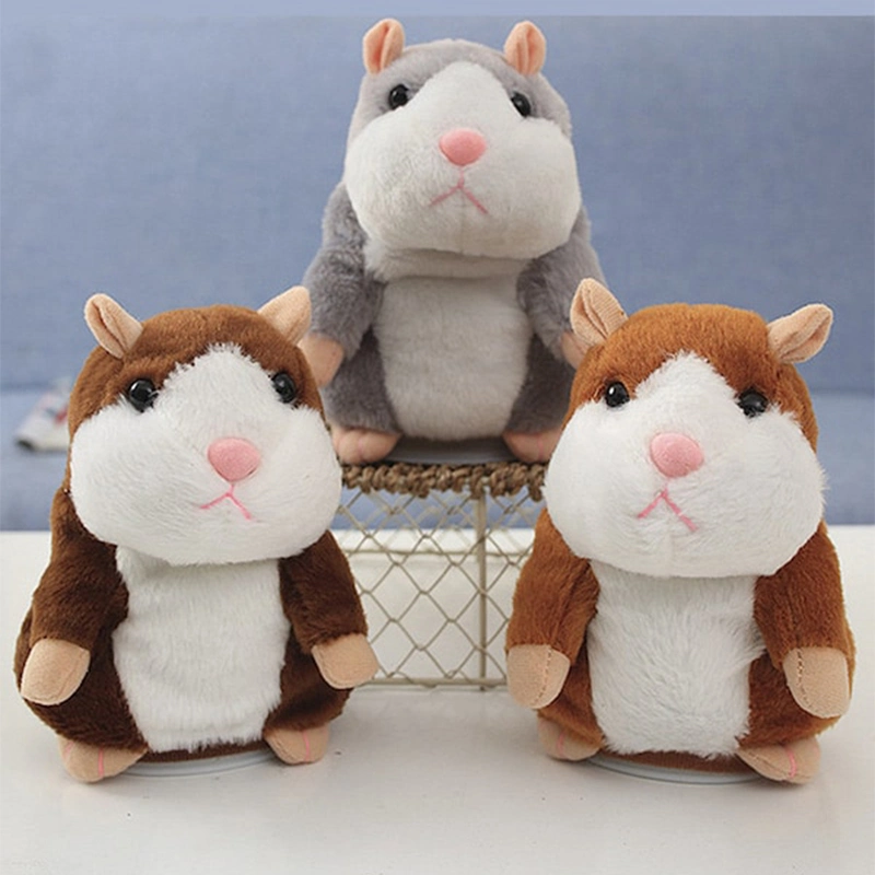 Electronic Mouse Toys Children Gift Plush Interactive Toys Talking Nod Hamster Repeats Toys