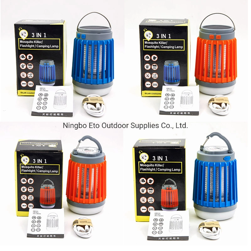 New LED Solar Mosquito Light UV Bug Mosquito Repellent Outdoor Camping Light Emergency Lamp