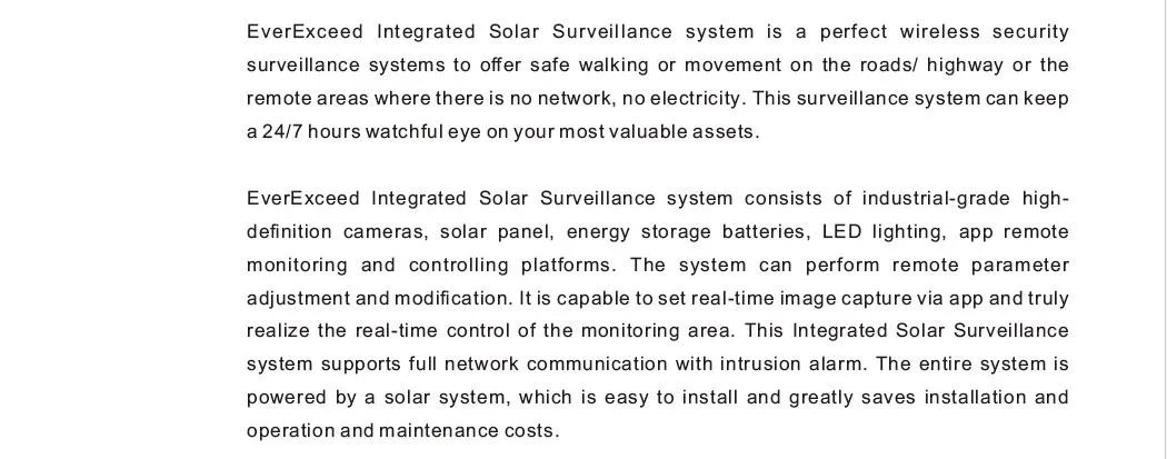 4G Network Powered 2MP Solar Powered PTZ Surveillance System