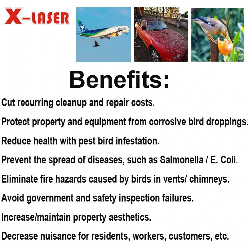 Eco Friendly Laser Power Pest Pigeon Sparrow Bird Deterrent with Outdoor Waterproof Animal Laser Bird Repellent