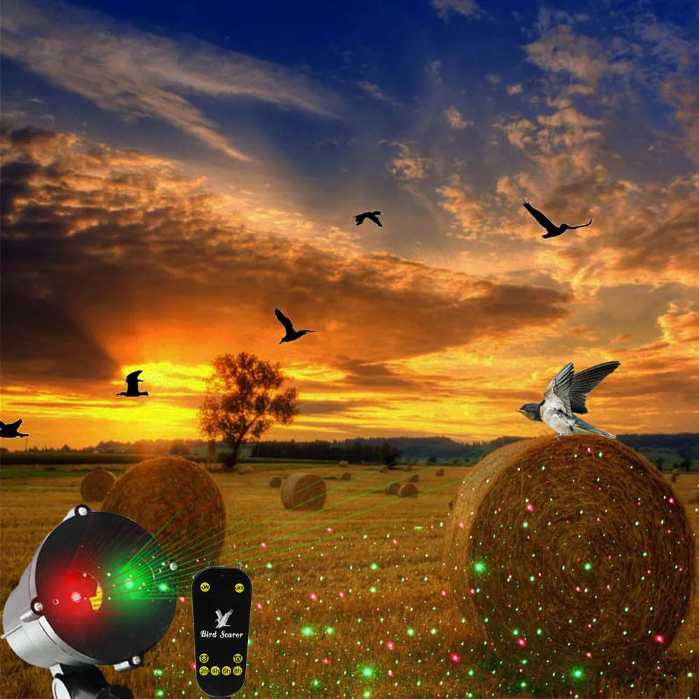 Remote Control Bird Repeller Laser Light Scares All Pest Birds and Small Critters