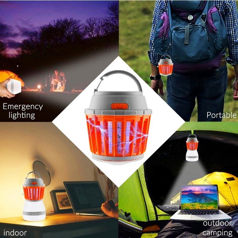 Multifunctional Portable USB Charging Outdoor Mosquito Killer Lamp Waterproof Mosquito Repeller Zapper Camping Night Light