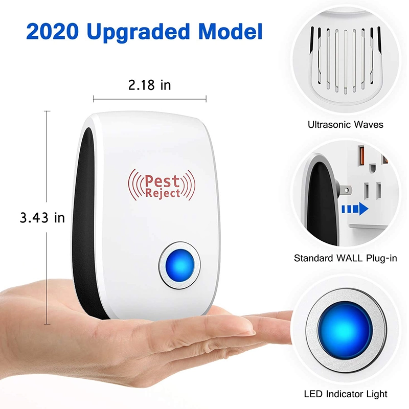2020 Upgraded Electronic Pest Repellent Plug in Indoor Human and Pet Safe Ultrasonic Pest Repeller