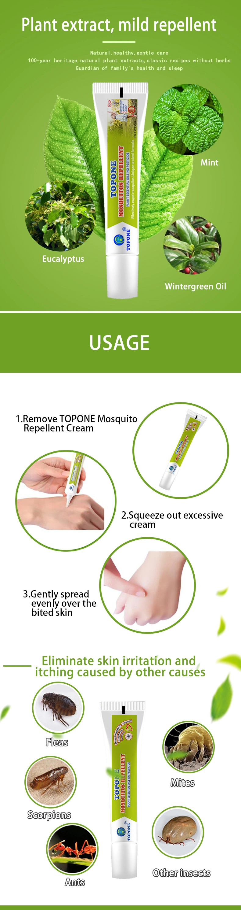 Hot Selling Best Insect Repellent Items for Children Outdoor Insect Products Anti Mosquito Repellent Cream