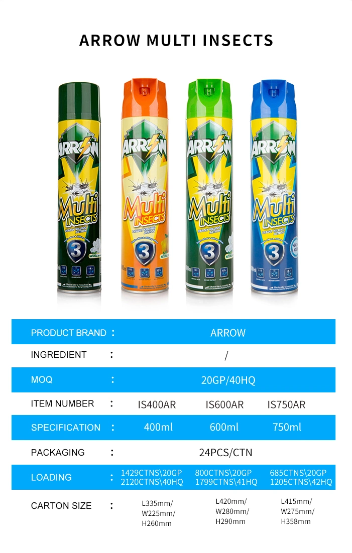 600ml OEM Pesticide Pest Killer Insecticide Spray for Home