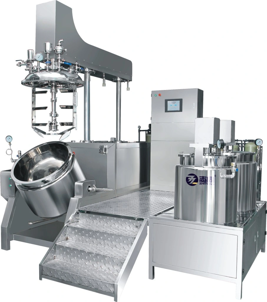 Zt 200L Customized Hydraulic Lifting Cosmetic Making Cream Body Lotion Homogenzier Vacuum Homogenizing Emulsifying Mixer Machine