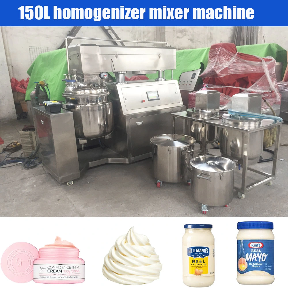 Automatic 100L Mixer Homogenizer Emulsification Machine for Cosmetic Cream Lotion