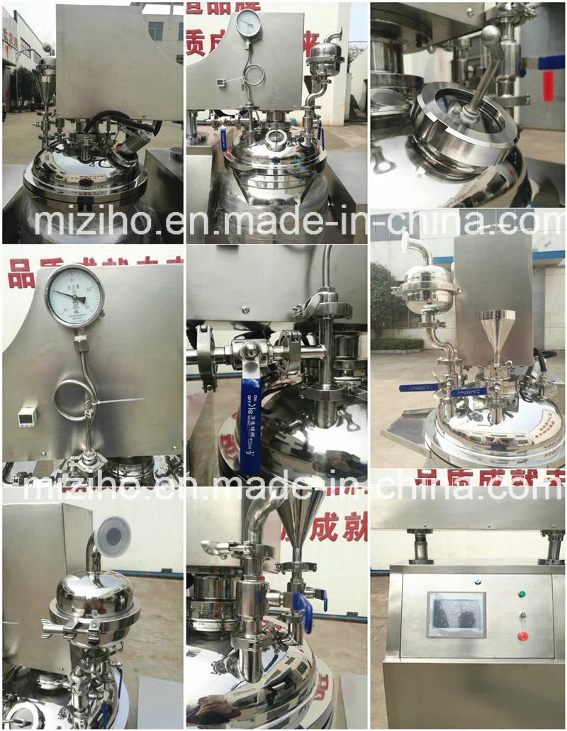 500L Double Hydraulic Lotion Vacuum Emulsifying Mixer Machine