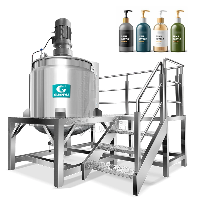 Vacuum Homogenizing Emulsifier for Ointment Cream Hydraulic Lifting Type Oil-Containing Water Tank
