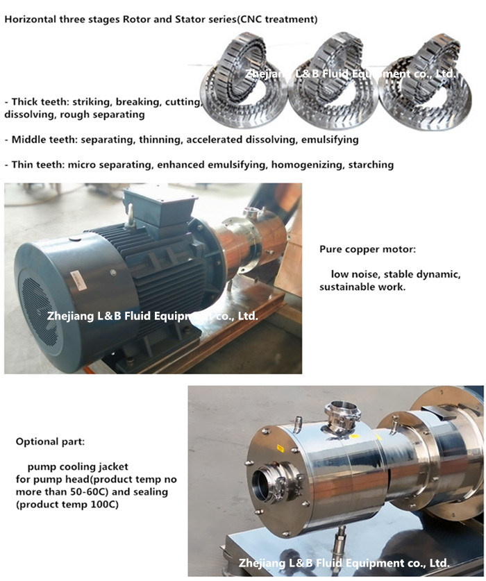 Three Stage Homogenizer Pump High Cooling Dispersion Mixer