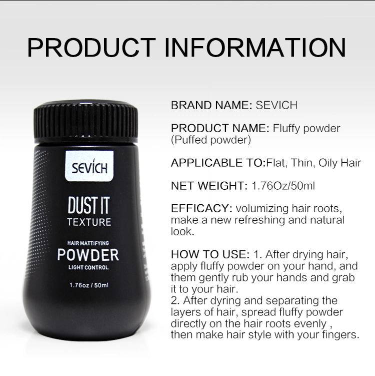 Hair Styling Products Powder Hair Product for Volume Dry Powder Hair Volumizer