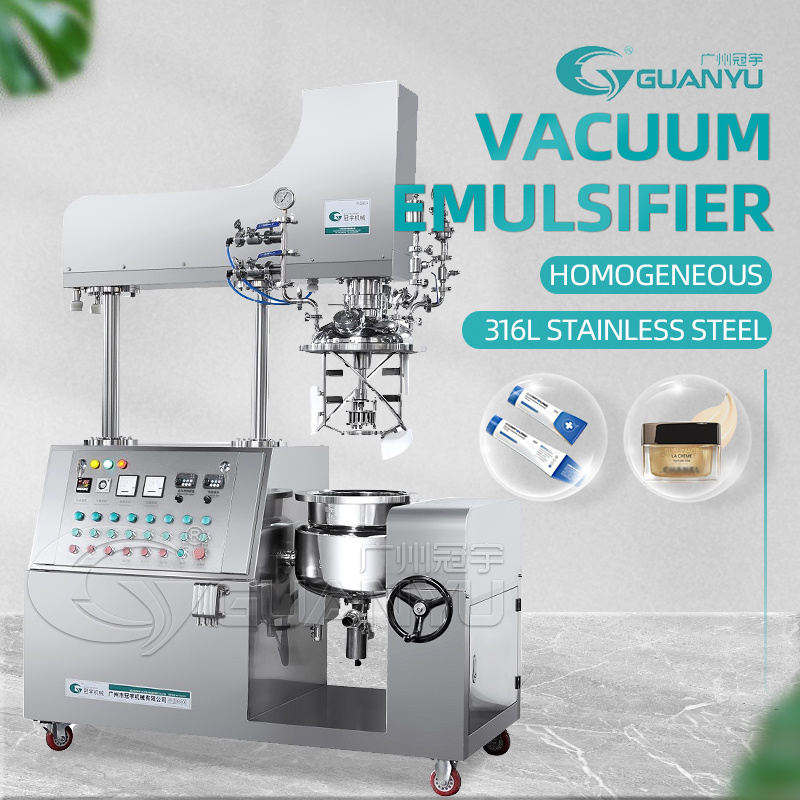 50L Cream Gel Emulsifying Mixer Cosmetic Vacuum Homogenizing Machine Mixer