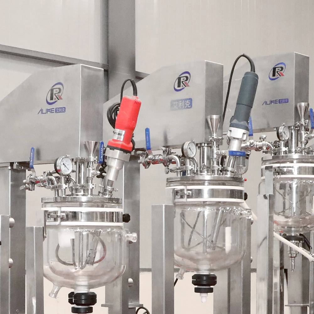 2L Glass Laboratory Homogeneous Emulsifier Vacuum Emulsifying Mixer Machine Blender