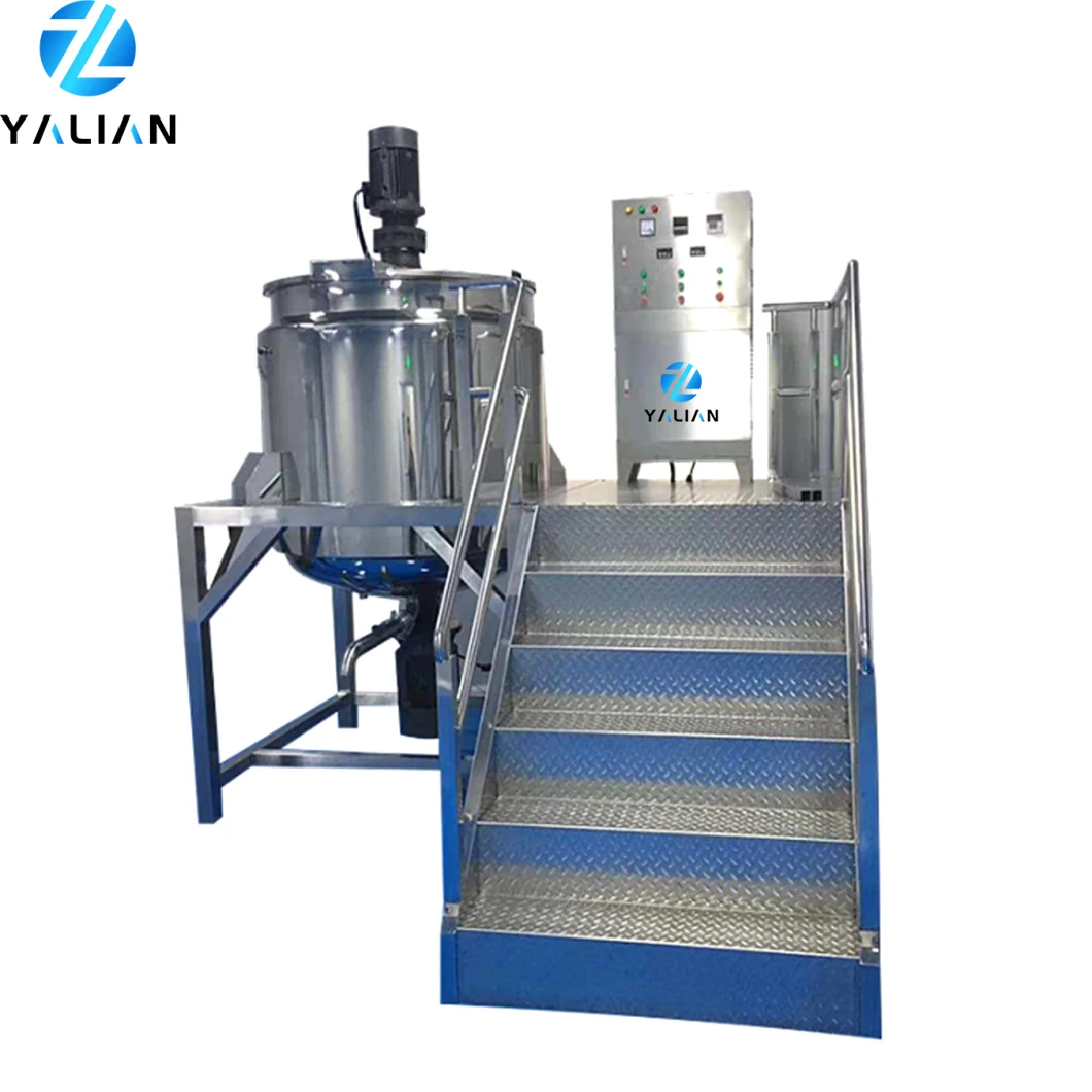 Double Jacketed Blending Mixing Tank with Mixer and Emulsion Homogenizer