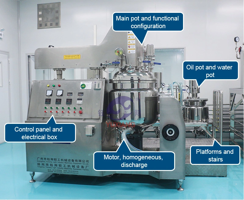 Full Automatic Vacuum Emulsifying Machine for Skin Creams Making Machines