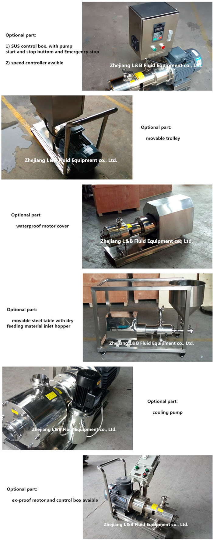 Three Stage Homogenizer Pump High Cooling Dispersion Mixer