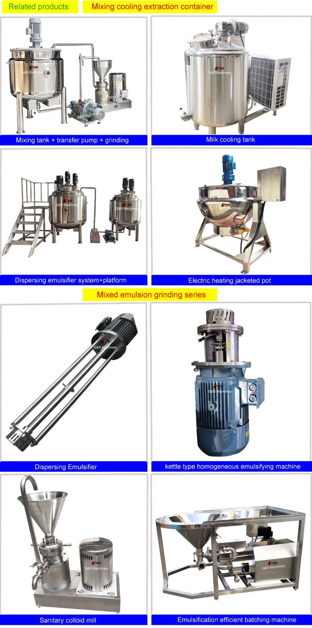 Food Beverage Factory Applicable Industrial Electric Adjustable Hydraulic Lifting High Shear High Speed Homogenizer